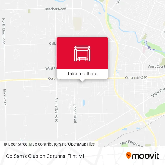 Ob Sam's Club on Corunna map
