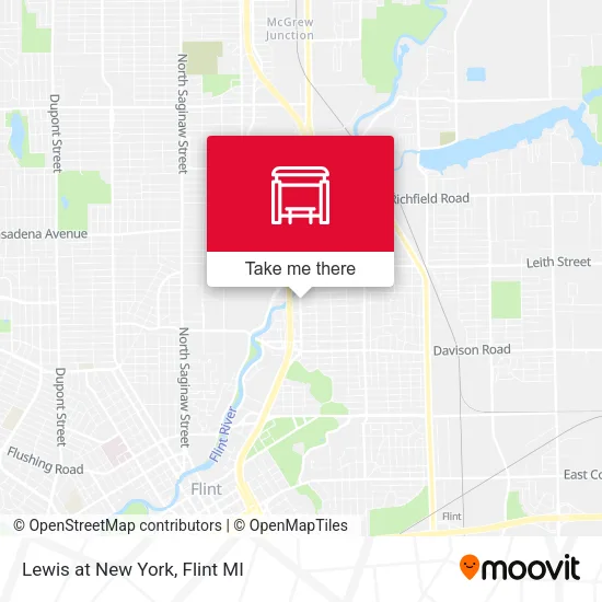 Lewis at New York map
