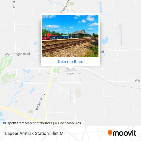 Mapa de Lapeer Amtrak Station