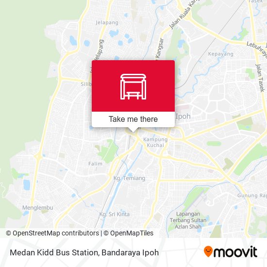 Medan Kidd Bus Station map