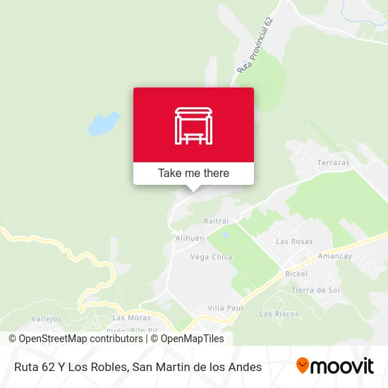 Ruta 62 Y Los Robles map