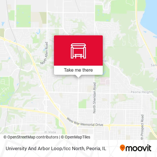 Mapa de University And Arbor Loop / Icc North