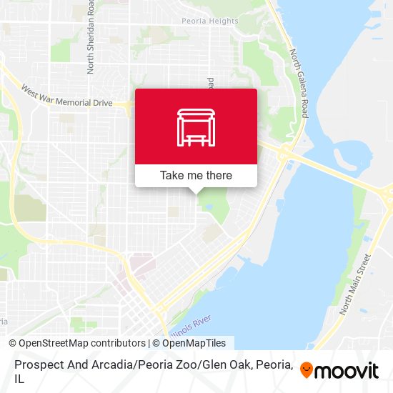 Prospect And Arcadia / Peoria Zoo / Glen Oak map