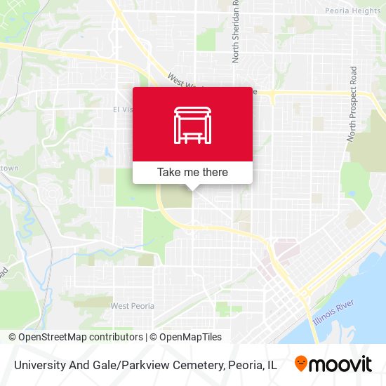 University And Gale / Parkview Cemetery map