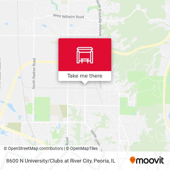 Mapa de 8600 N University / Clubs at River City