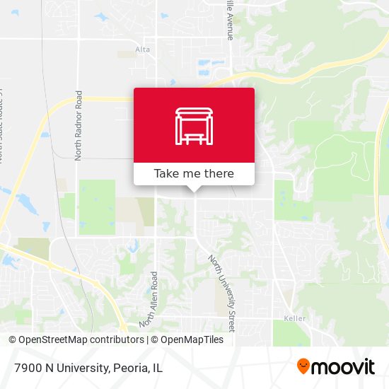 Mapa de 7900 N University