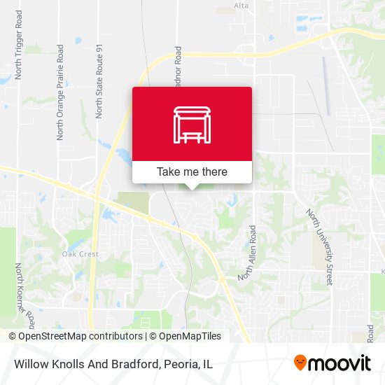 Willow Knolls And Bradford map