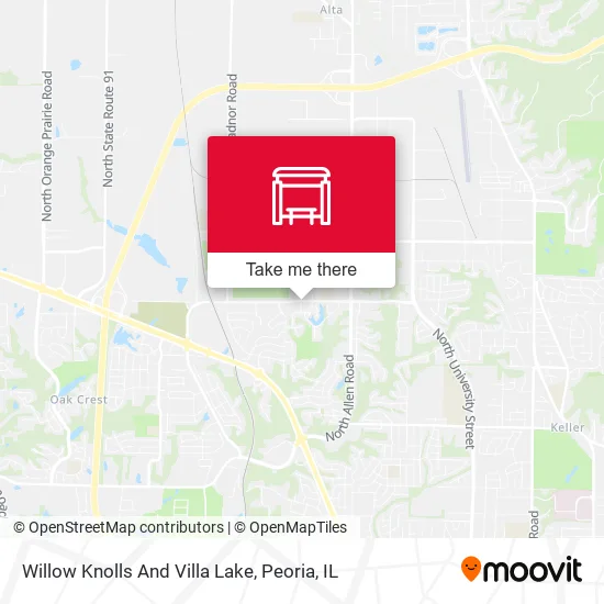 Mapa de Willow Knolls And Villa Lake