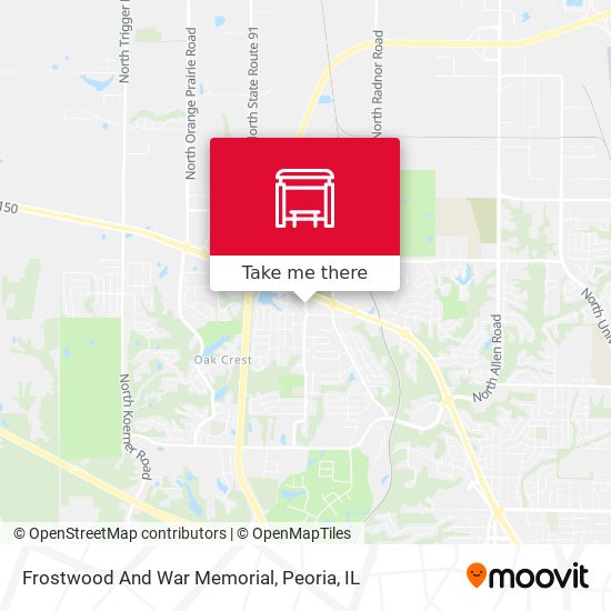 Frostwood And War Memorial map