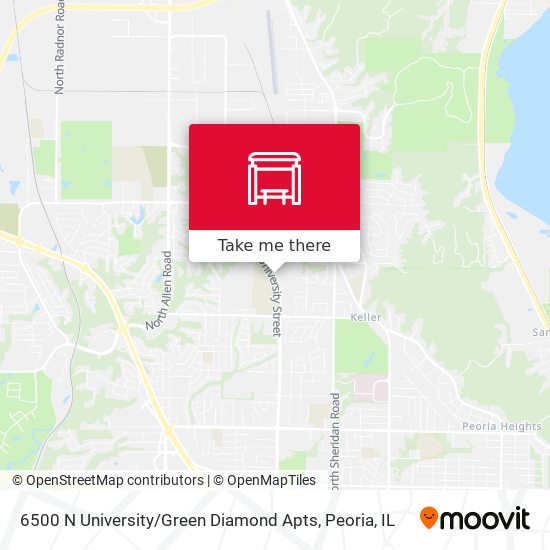 Mapa de 6500 N University / Green Diamond Apts
