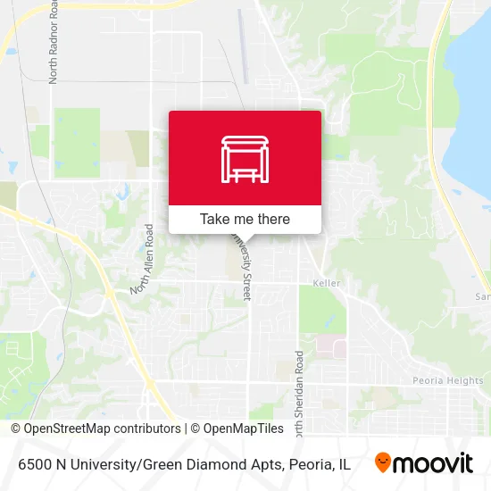 Mapa de 6500 N University / Green Diamond Apts