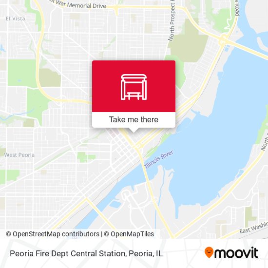 Mapa de Peoria Fire Dept Central Station