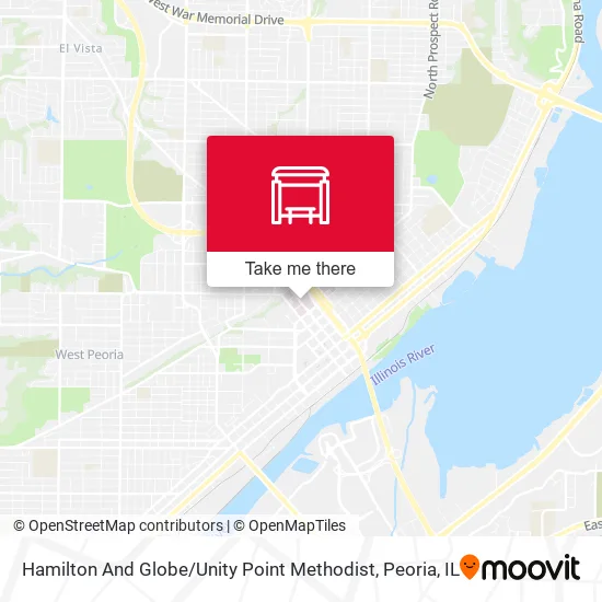 Mapa de Hamilton And Globe / Unity Point Methodist