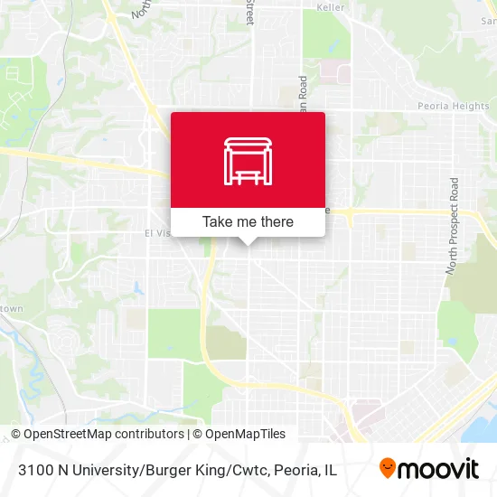 Mapa de 3100 N University / Burger King / Cwtc