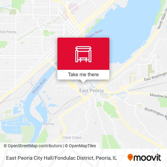 East Peoria City Hall / Fondulac District map