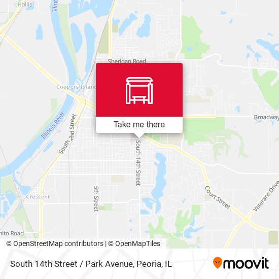 South 14th Street / Park Avenue map