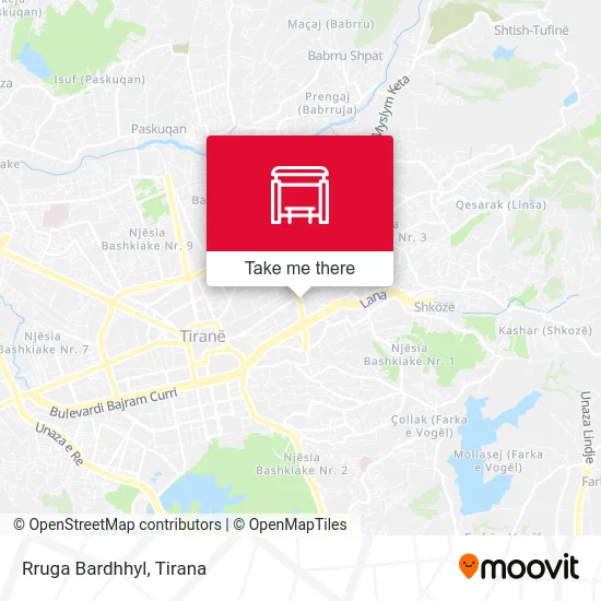 Rruga Bardhhyl χάρτης