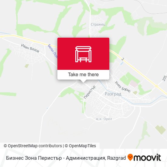 Карта Бизнес Зона Перистър - Администрация