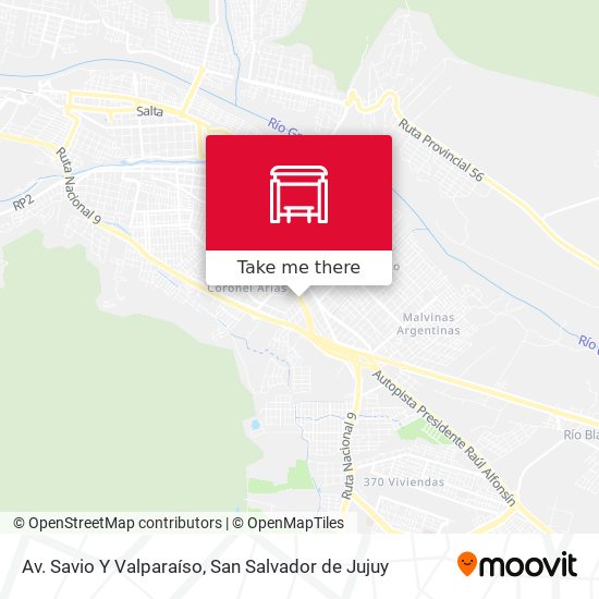 Mapa de Av. Savio Y Valparaíso