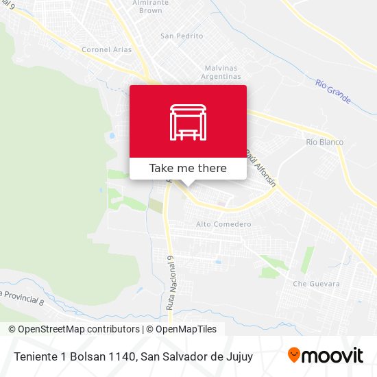 Mapa de Teniente 1 Bolsan 1140