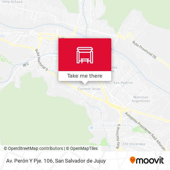 Mapa de Av. Perón Y Pje. 106