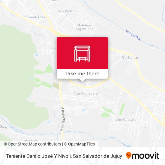 Mapa de Teniente Danilo José Y Nivoli
