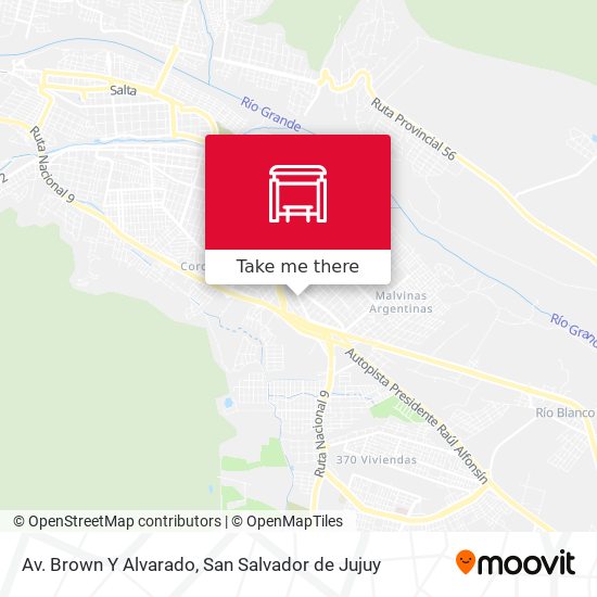 Av. Brown Y Alvarado map