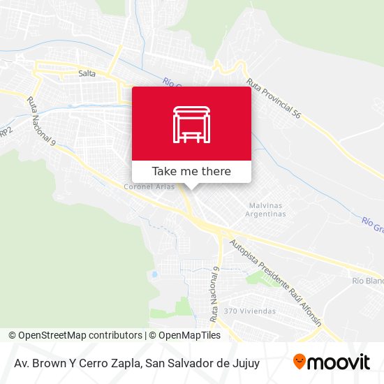 Mapa de Av. Brown Y Cerro Zapla