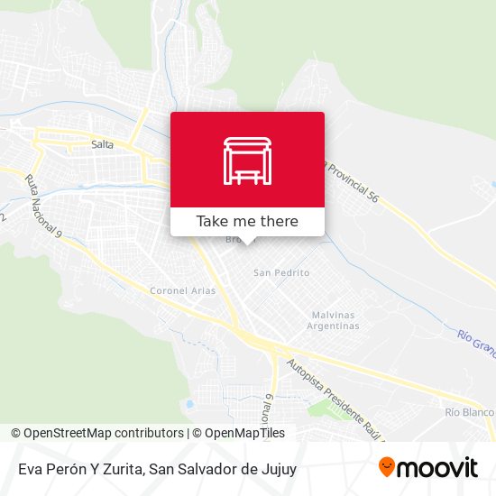 Mapa de Eva Perón Y Zurita