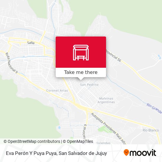 Mapa de Eva Perón Y Puya Puya