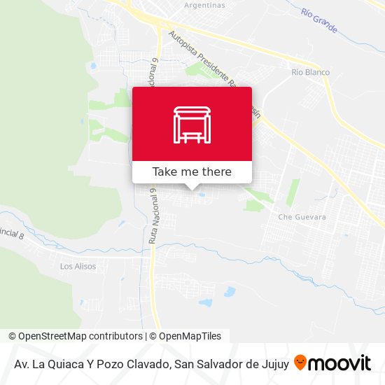 Mapa de Av. La Quiaca Y Pozo Clavado