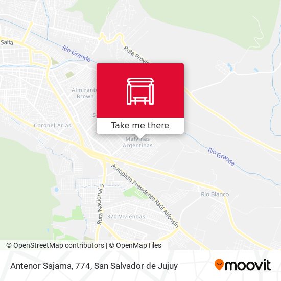 Antenor Sajama, 774 map