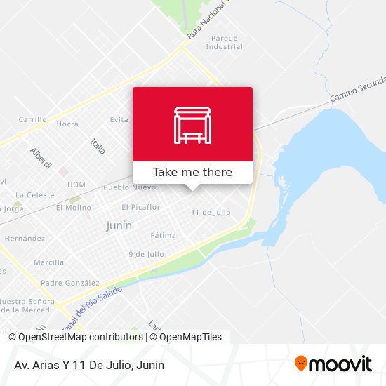 Av. Arias Y 11 De Julio map