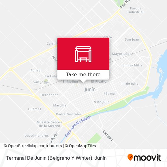 Terminal De Junin (Belgrano Y Winter) map