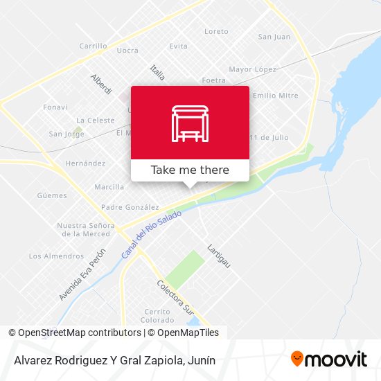 Mapa de Alvarez Rodriguez Y Gral Zapiola