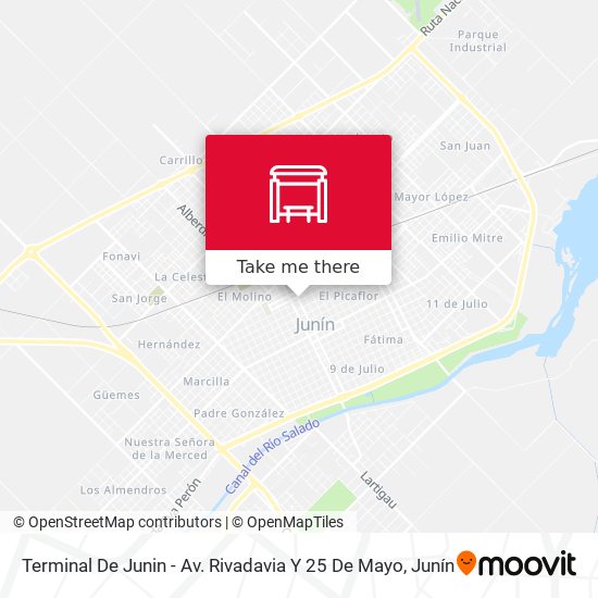 Mapa de Terminal De Junin - Av. Rivadavia Y 25 De Mayo