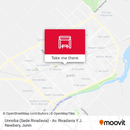 Unnoba (Sede Rivadavia) - Av. Rivadavia Y J. Newbery map