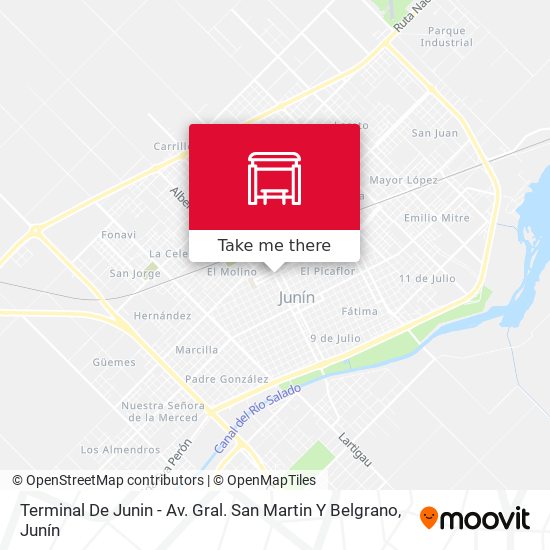 Terminal De Junin - Av. Gral. San Martin Y Belgrano map