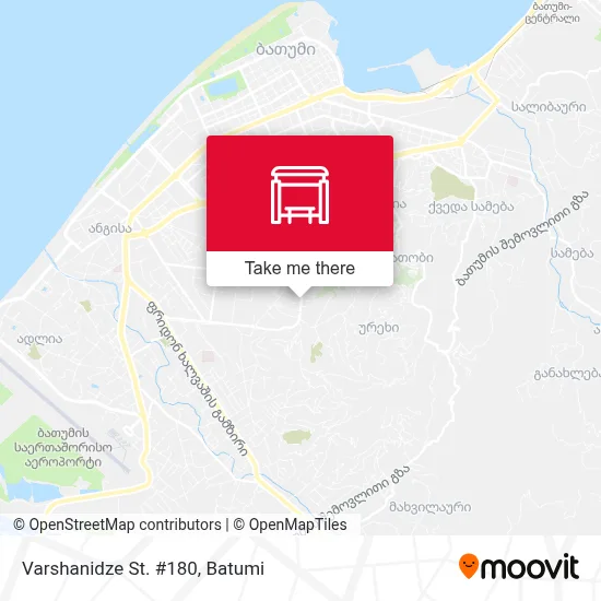 Varshanidze St. #180 map