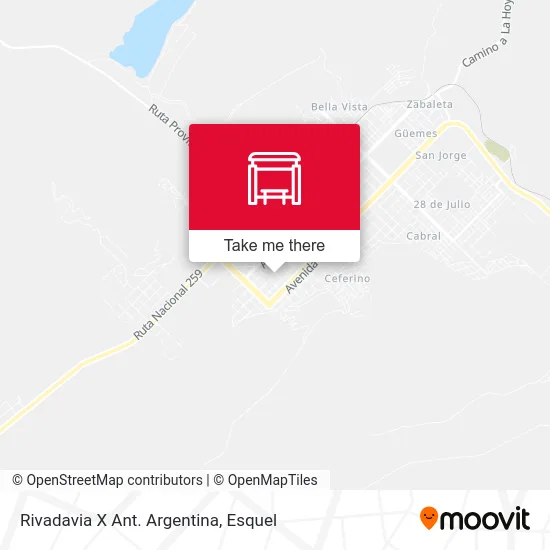 Rivadavia X Ant. Argentina map