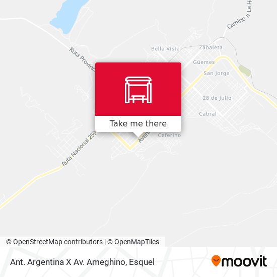 Ant. Argentina X Av. Ameghino map