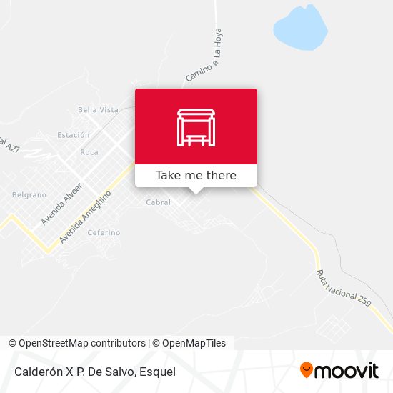 Calderón X P. De Salvo map