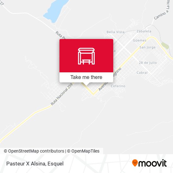 Mapa de Pasteur X Alsina