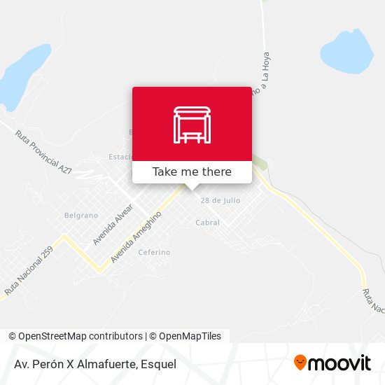 Av. Perón X Almafuerte map