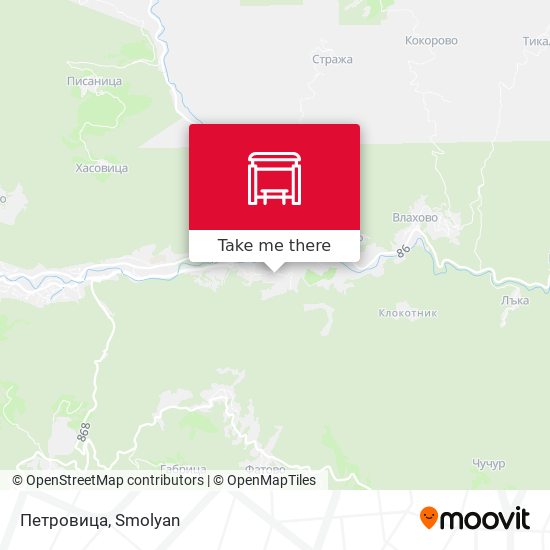 Петровица map