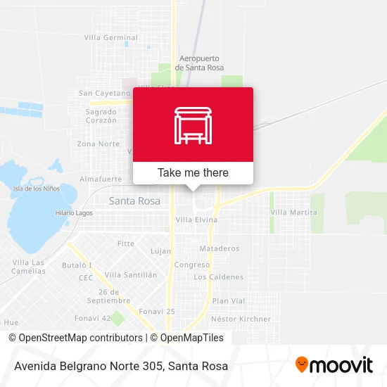 Mapa de Avenida Belgrano Norte 305