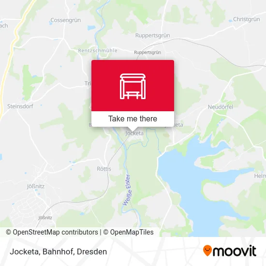 Jocketa, Bahnhof map