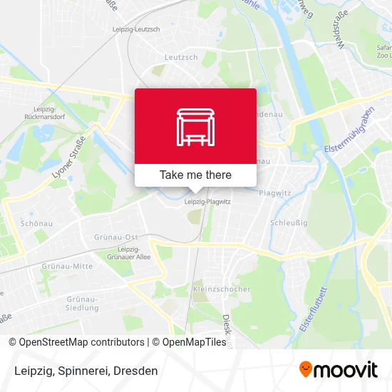 Leipzig, Spinnerei map