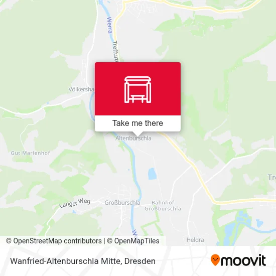 Wanfried-Altenburschla Mitte map