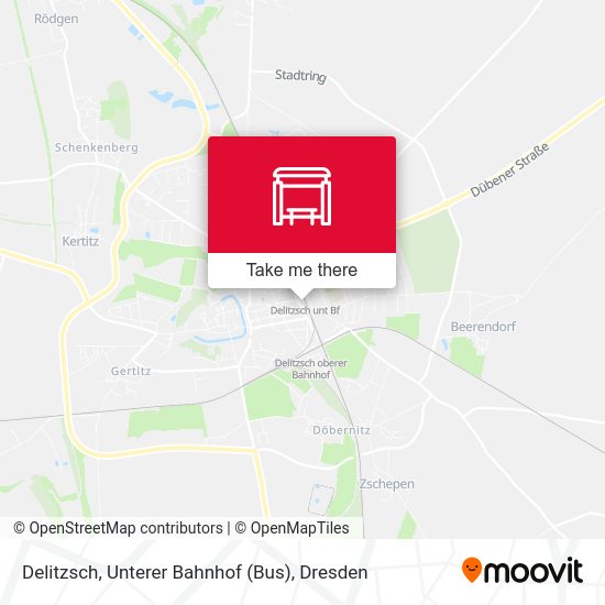 Карта Delitzsch, Unterer Bahnhof (Bus)